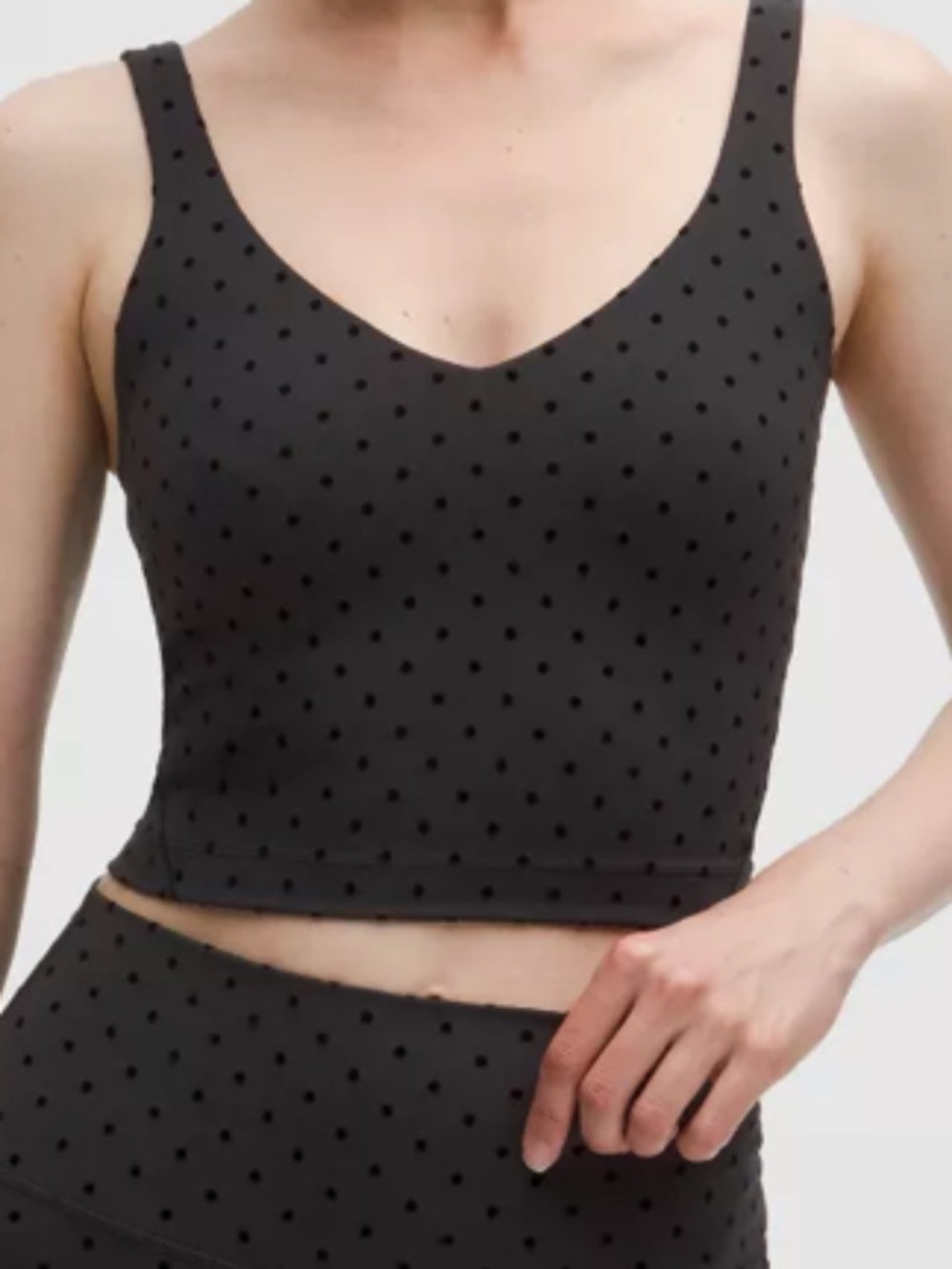 NWT, lululemon Align Tank Top Light Support, A/B Cup Flocked, Polka Flock Black